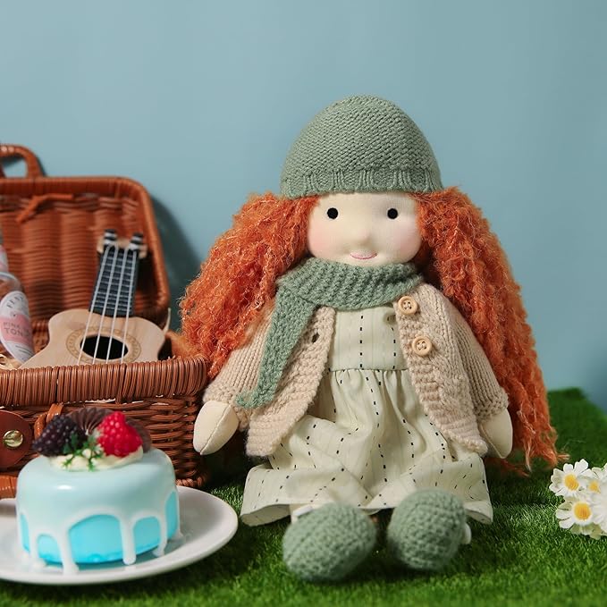 Waldorf Handmade Rag Doll - Personalized Collectors Plush for Kids Birthday Present With Beautiful Present Box-Cook 12"