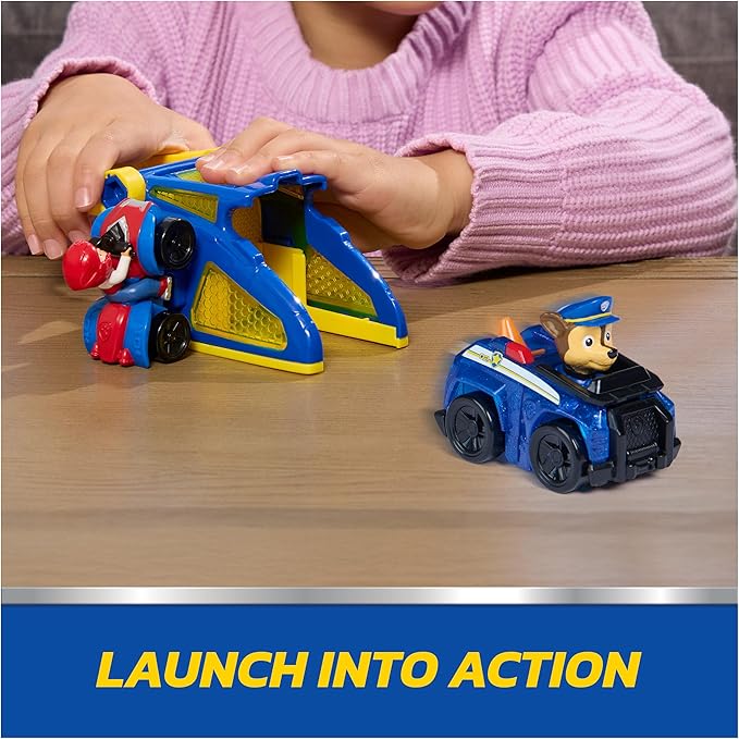PAW Patrol Chase Pup Squad Launchers with Ryder Vehicle 2-Pack, Kids Toys for Boys and Girls Ages 3 and Up