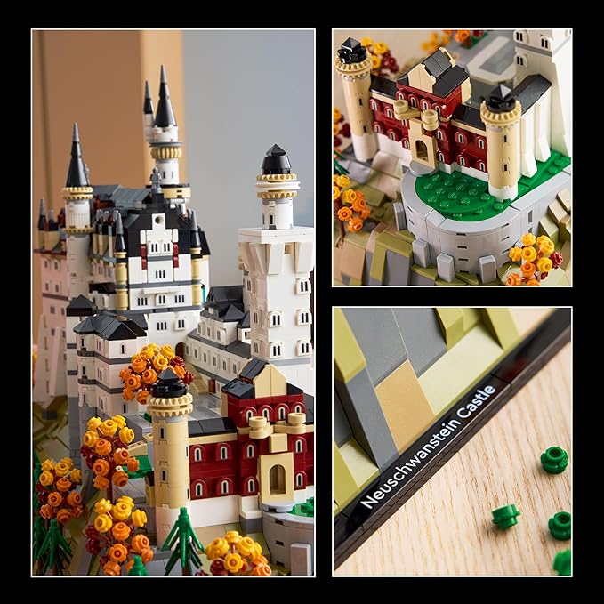 LEGO Architecture Neuschwanstein Castle Building Set - Collectible Bavarian Castle Model Kit for Arts & Crafts - Building Blocks for Adults, Ages 18+ - Gifts for Men and Women - 21063