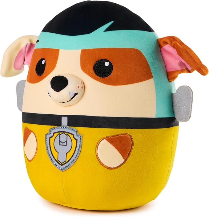 PAW Patrol Franken Rubble Squish Plush, Official Toy from The Hit Cartoon, Special Edition Squishy Stuffed Animal for Ages 1 and Up, 12”