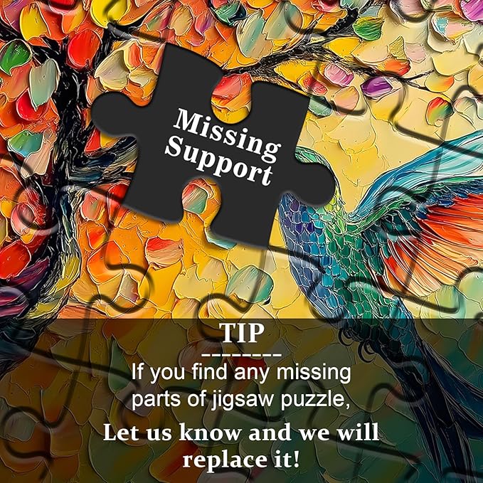 PICKFORU Hummingbird Puzzles for Adults 1000 Pieces, Nature Colorful Tree of Life Puzzle Impossible, Hummingbird Spring Jigsaw Puzzles 1000 Pieces Painting, Difficult Challenge for Adults