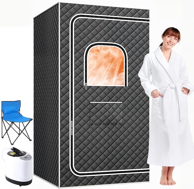 Portable Sauna Box for Home, Personal Sauna Tent for Relaxation, Indoor Steam Sauna Room with 3L/1200W Steamer, Steam Room for Adults, XXL Portable Sauna Personal Sauna Box Sauna Tent Home Sauna