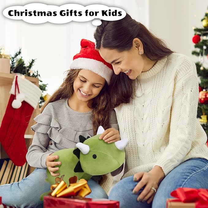 Weighted Dinosaur Stuffed Animals, Cute Weighted Dino Plush, Soft Stuffed Weighted Plushie Pillow Gifts for Girls Boys(23.6" 3.1Lbs)