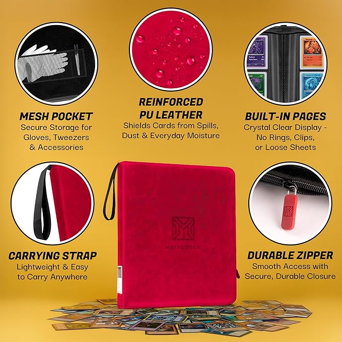 Toploader Binder | Holds 252 Toploaders | 9-Pocket | Ringless Double-Sided Pockets | Includes Collector Tweezers & Gloves | Premium Top Loader Binder for Trading Cards, Pokemon, Yu-Gi-Oh & TCG