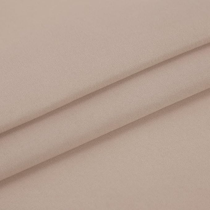 NHNHN Fitted Sheet-Deep Pockets-Soft Microfiber-Easy Care-Shrinkage and Fade Resistant-Fitted Sheets Twin Size for Girl Woman Teens Kids-Only 1 Fitted Sheet Twin Beige