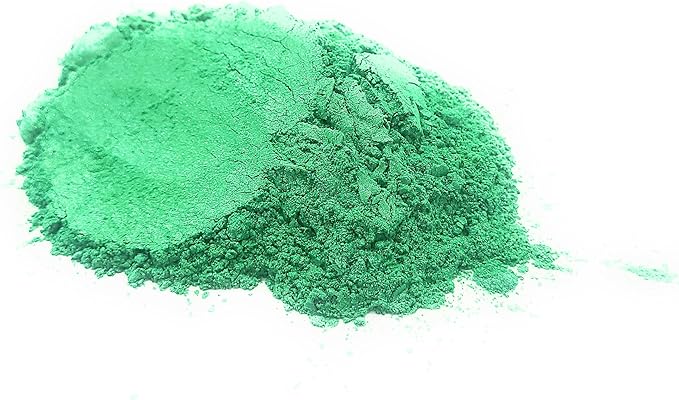 Pearl Mica Powder Pigment Dye - 500 grams (1.1 lbs) - Best Bulk Price for Fine Arts, Crafting, Painting, Bath bomb Soap Candle Slime Jewelry Making, Epoxy Resin, Woodworking (Green AG04)