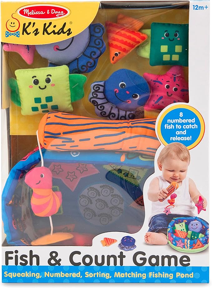 Melissa & Doug K's Kids Fish and Count Learning Game With 8 Numbered Fish to Catch and Release
