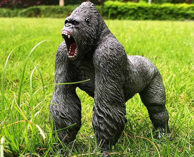 Gorilla Toys Action Figure Rampage Gorilla Fight Mode Ape Solid Wild Animal Figurines for Role Playing Story Telling Toy