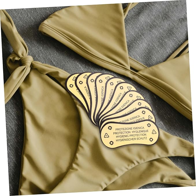 GANAZONO 100pcs Protective Stickers for Swimwear Adhesive Panty Liners Warning Labels for