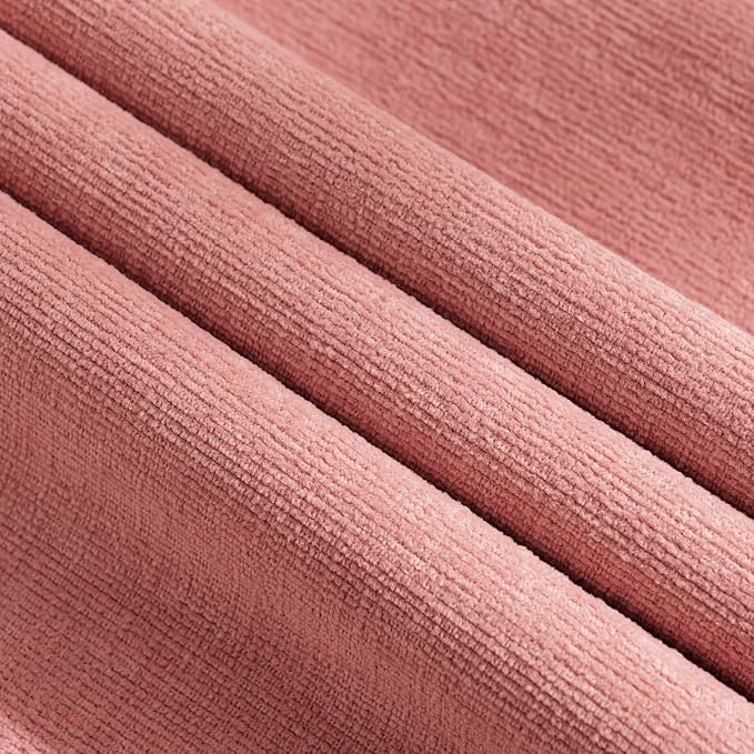 MIULEE Coral Red Chenille Couch Throw Pillow Covers, 18x18 | Set of 2, Soft Romantic, Farmhouse Modern Home Decor, Decorative Pillowcases for Sofa Living Room Bed