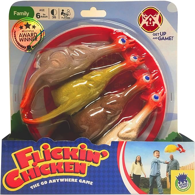 University Games, Flickin Chicken Indoor Outdoor Target Toss Game, The Go Anywhere Game for 2 or More Players Ages 6 and Up
