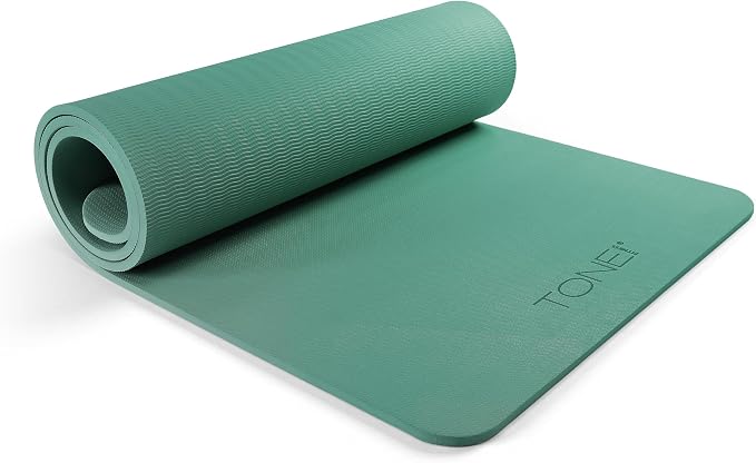 TONE Fitness Hanging Yoga Mat, Pilates Mat, Exercise Mat for Home Workouts with Carry Strap | V Pattern | Multiple Colors