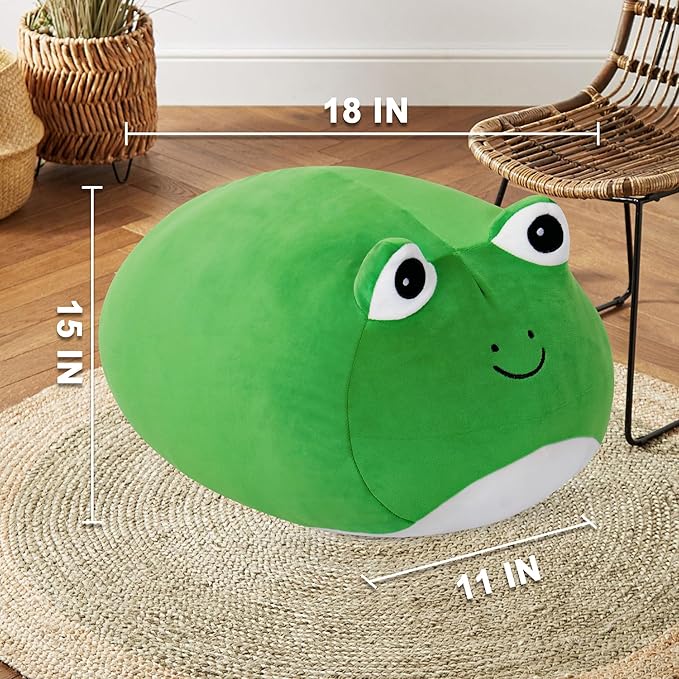 Wepop 20in Frog Stuffed Animal, Big Frog Plush, Cuddle Stuffed Plushies Pillows Gifts for Kids Adults Boys and Girls