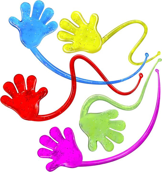 75 Pcs Bulk Sticky Hands for Kids - Mini Slappy Slap Little Small Hands Sticky Toy - Boys & Girls Goodie Bags Stuffers Party Favors for Birthday, Halloween, Treasure Box, Carnival Prizes Rewards