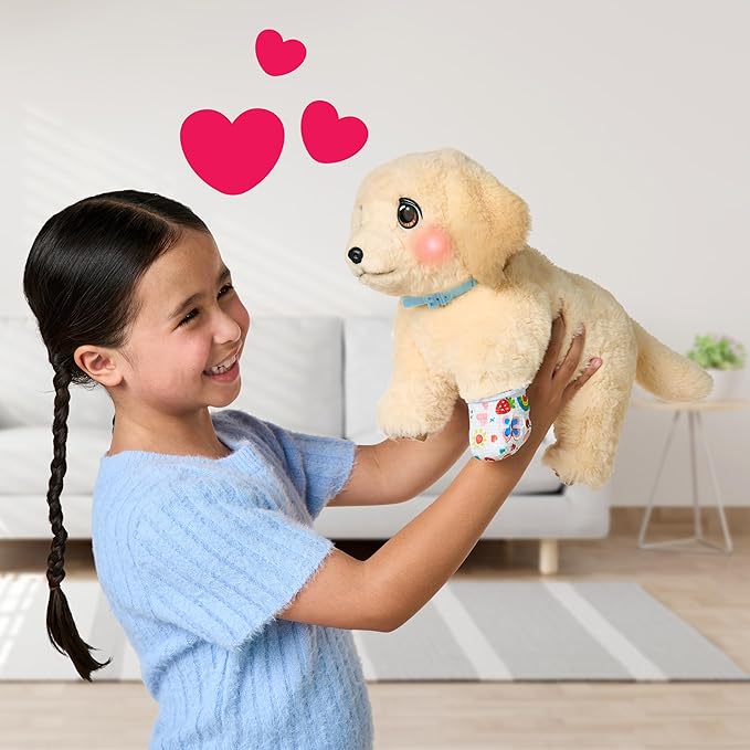 Little Live Pets Ouchies Cooper The Retriever Puppy, 50+ Sounds, Limping to Walking Puppy Toy with Vet Carrier, Interactive Toy Dog for Kids Ages 5+
