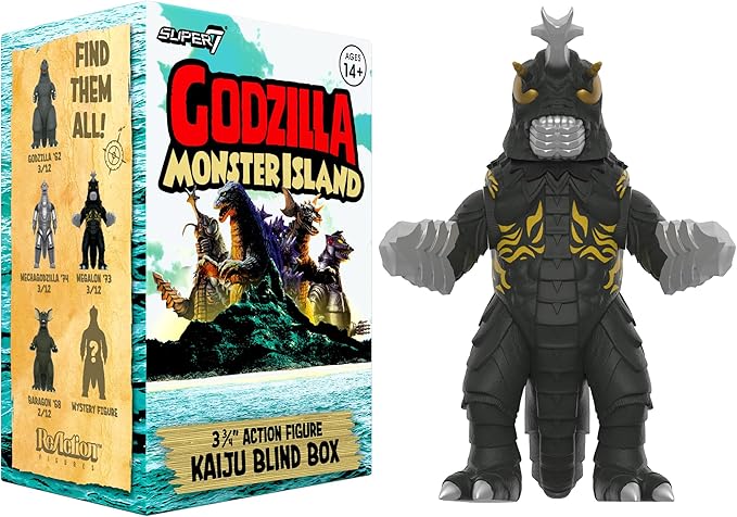 Super7 Toho Godzillla Monster Island Blind Box - (12 Pack) 3.75" Toho Godzilla Action Figures Classic Movie Monster Collectibles and Retro Toys