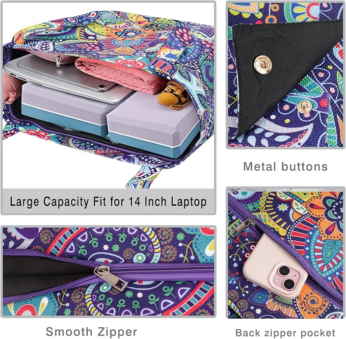 Yoga Mat Bag Yoga Bags and Carriers Fits All Your Stuff Yoga Tote Bag with Zipper Pocket Yoga Mat Carrier Pilates Bag Take in Out Mat Easily