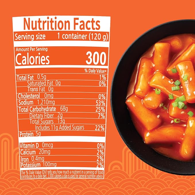 Dongwon Yangban Instant Tteokbokki Cup, 6-Pack with Forks, Sweet & Spicy Korean Rice Cakes in Gochujang-Style Chili Sauce, Microwave Ready in 3 Minutes, Mild-Medium Heat Snack, 4.23oz (120g)