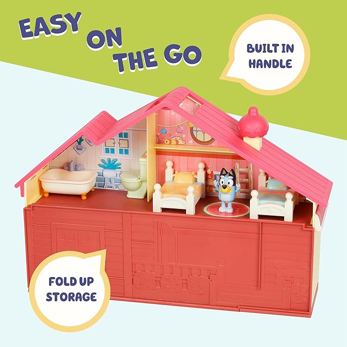 Bluey Toy House Playset, Mega Bundle Family Home & BBQ Playhouse Toys,, Bingo, Bandit, Chilli, House Playset for Toddlers 3-5, Amazon Exclusive