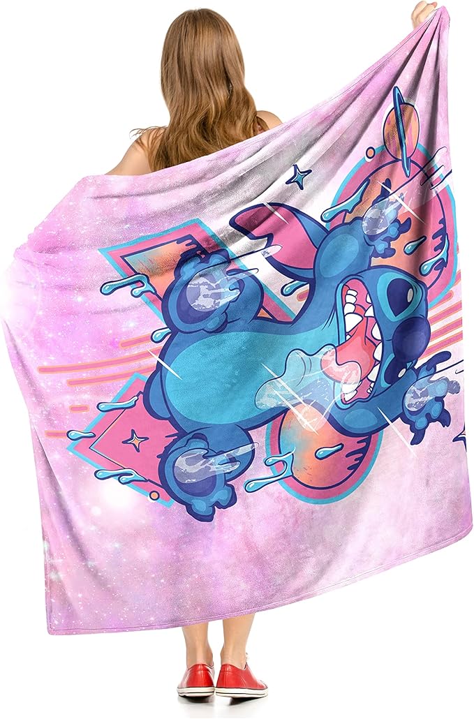 Northwest Lilo and Stitch Silk Touch Throw Blanket, 50" x 60", Wacky and Weird