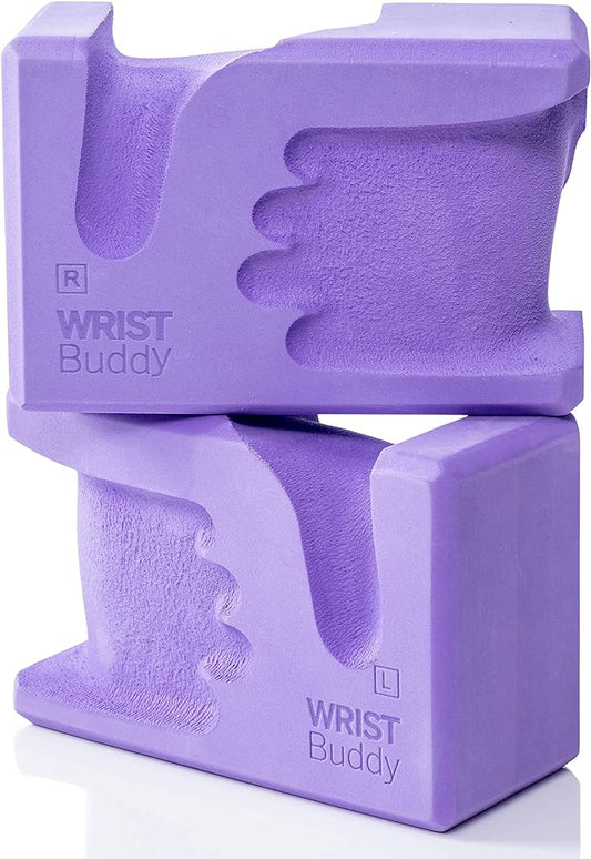 WRISTBuddy® Hand-Shaped Ergonomic Yoga Blocks for Optimal Wrist Support During Yoga, Pilates, Pushups, Planks, and Handstands - Patented Non Slip Blocks for Enhanced Stability and Comfort.