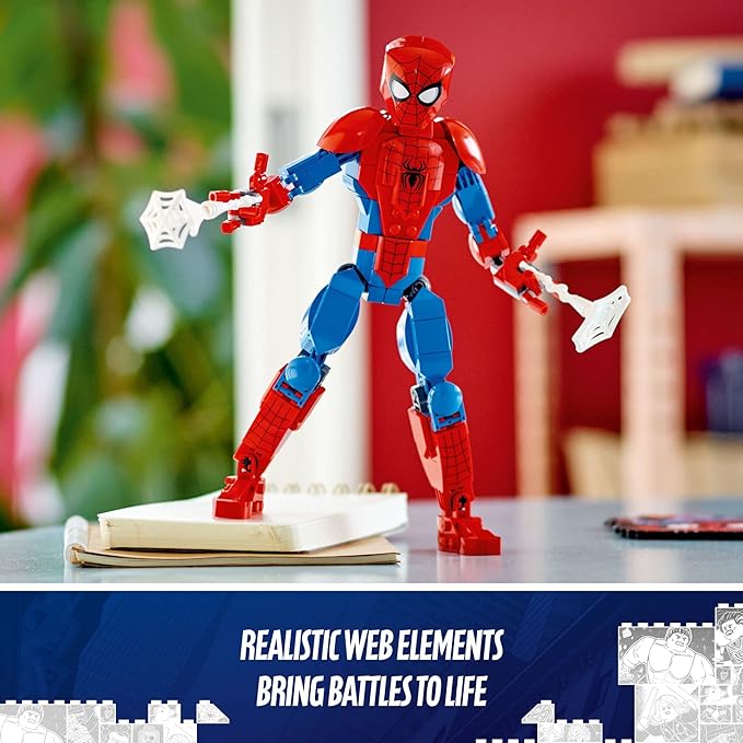 LEGO Marvel Spider-Man Building Toy, Fully Articulated Action Figure, Superhero Movie Set with Web Elements, Gift for Grandchildren, Collectible Model for Boys, Girls and Kids Ages 8 and Up, 76226