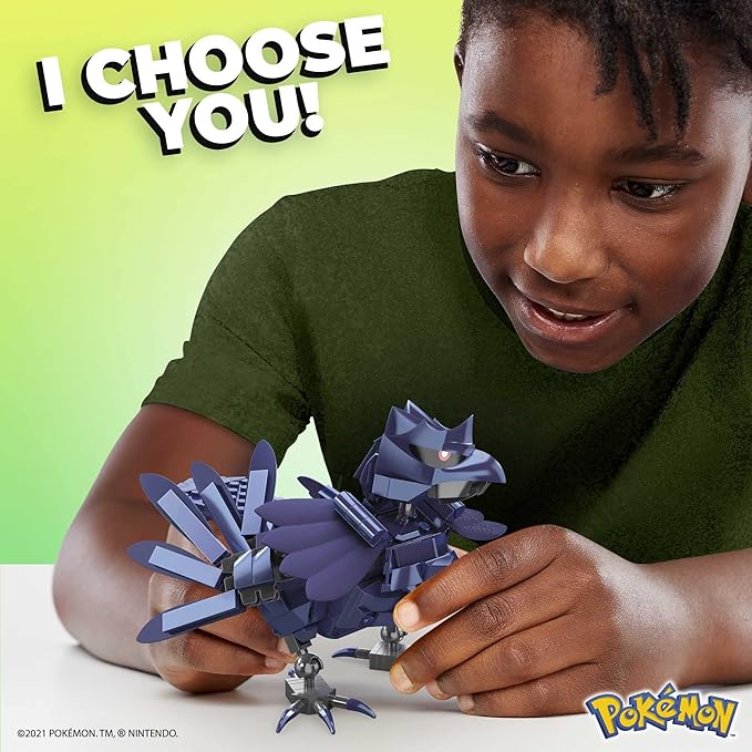 MEGA Corviknight Building Set With 340 Compatible Bricks and Pieces and Poké Ball, Toy Gift Set