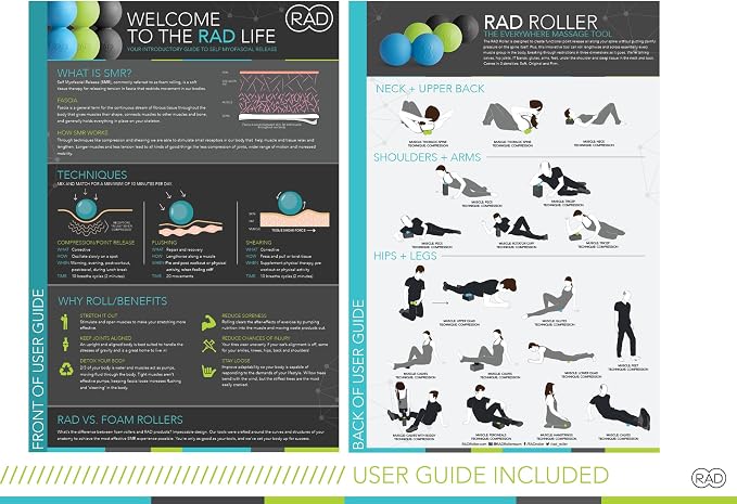 RAD Roller Stiff Peanut Massage Ball - High Density Peanut Massager - Myofascial Release for Back, Feet, Neck, Psoas - Suboccipital Release Device, Thoracic Spine Roller Balls