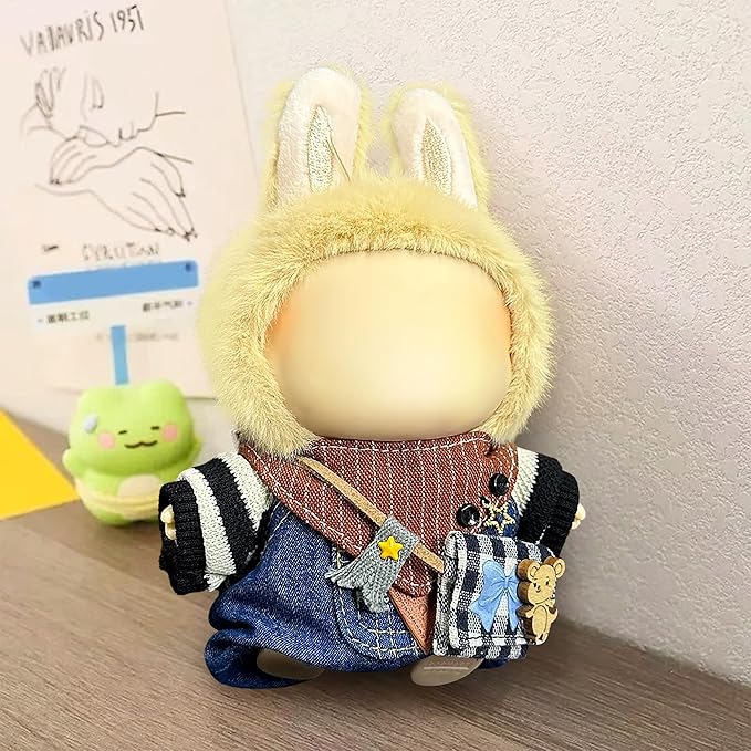 Clothes Fit for 17CM Doll, Fashion Doll Clothes Outfit Set Cute Theme Designer Toys Dress Accessories for Collector Fans Display (Blue Mice)