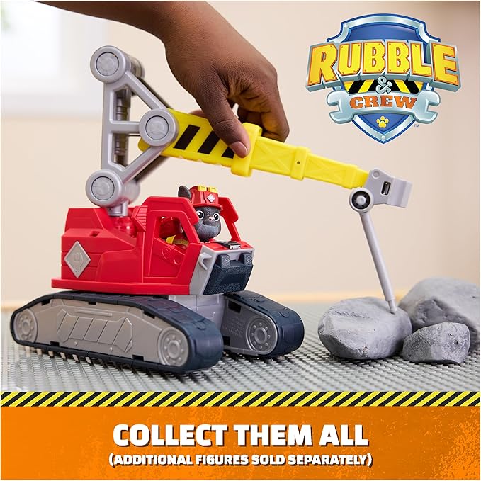 Rubble & Crew Rubble's Ultimate Tool Bulldozer Vehicle, Toy Truck with Action Figure, PAW Patrol Kids Toys for Boys & Girls Ages 3 and Up