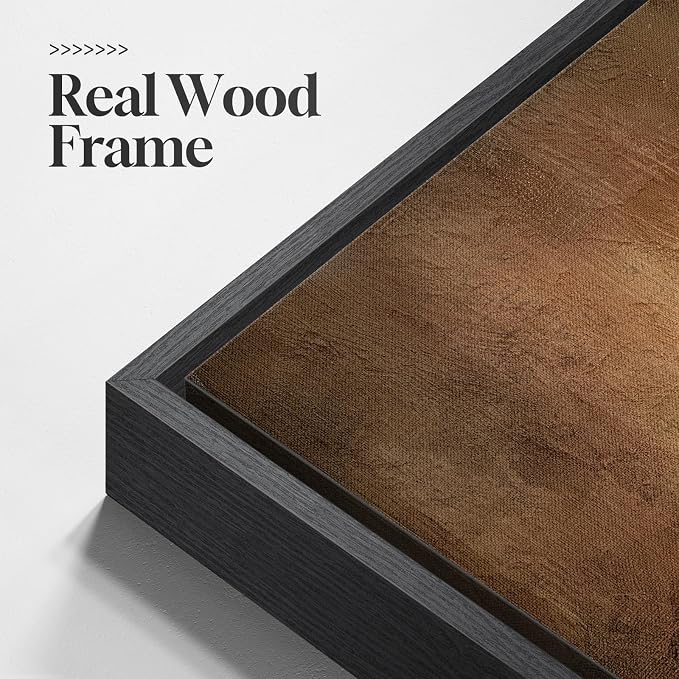 Large Framed Brown Black Abstract Wall Art, Modern Vertical Canvas Prints Paintings Artwork for Walls, Moody Contemporary Pictures Wall Decor for Hallway Living Room Bedroom Dining Room, 30x60 In