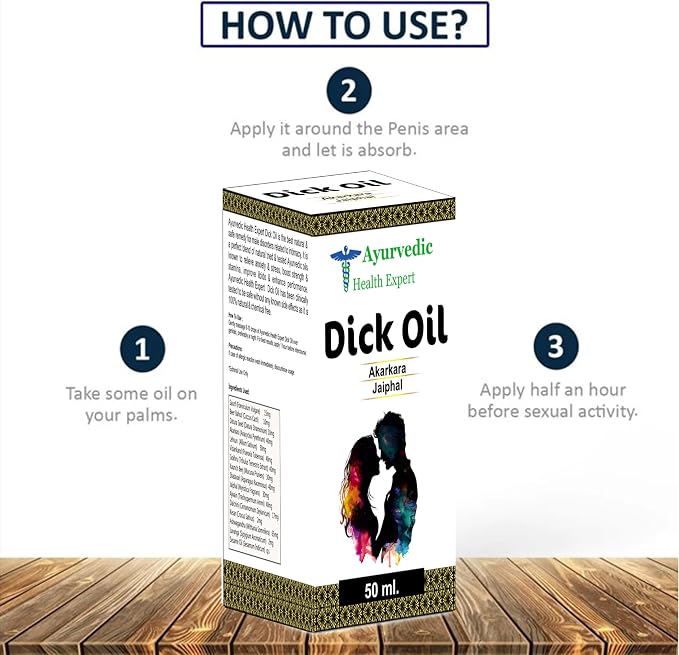 Herbal Sexual Dick Oil for Men & Women – Natural Aphrodisiac, Boosts Libido & Enhances Intimacy – 100% Ayurvedic Formula for Men Enlargement Massage Oil (50 Ml Pack of 1) 1.6oz