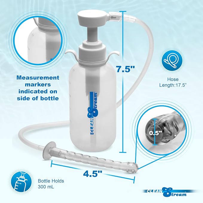 Cleanstream Pump Action Enema Bottle with Flexible Nozzle -300ml