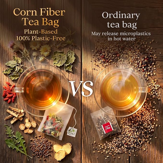 Liver Detox Herbal Tea, Liver Cleanse Detox Tea Blend with Milk Thistle, Dandelion Root, Chrysanthemum Natural Ingredients Herbal Tea, Vegan Caffeine-Free (2 Pack/30 Bags)