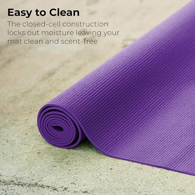 10-Pack Yoga Mat, 68" x 24" Non Slip Exercise Mat, 4mm Thick Gym Mat for Fitness and Stretching, Bulk Non Toxic Yoga Mats for Schools and Studios