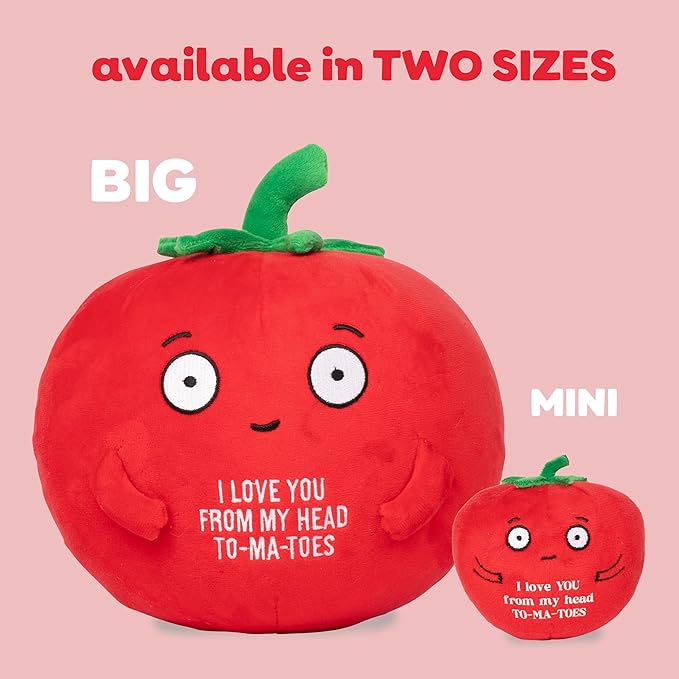 Tender Tomato Plushie - Super Soft Stuffed Animal | Adorable Love Gift for Boyfriend, Girlfriend, Husband, Wife, Mom, Dad, Kids, or Best Friend | Easter Basket Stuffer