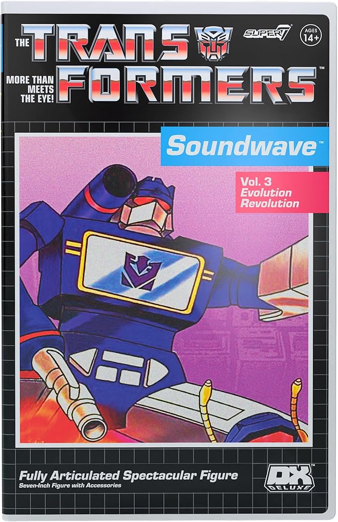 Super7 Transformers Deluxe Soundwave (VHS) - 7" Transformers Action Figure with Accessories Classic Cartoon Collectibles and Retro Toys