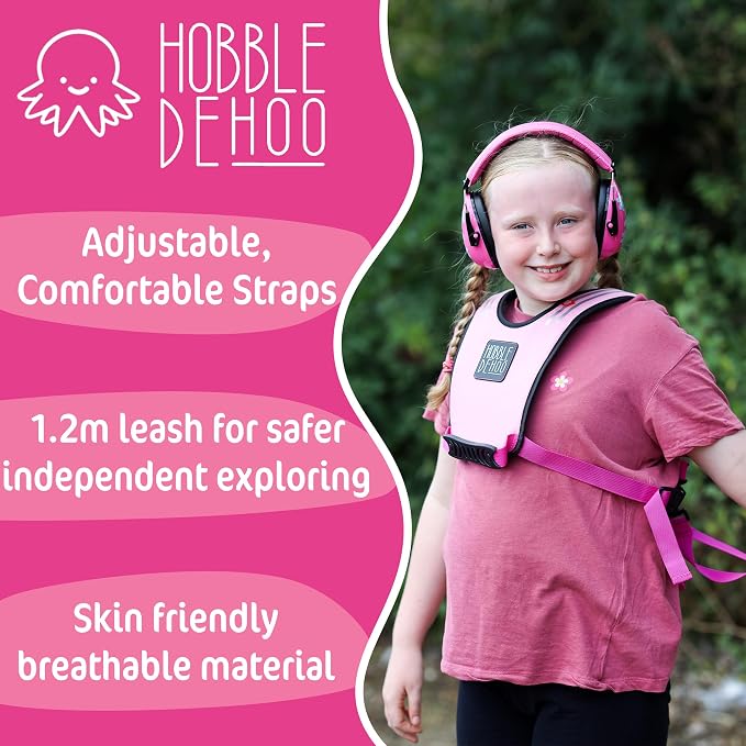 Hobble De Hoo XL Autism Safety Harness for Kids & Teens 7+ | Walking Safety Vest with Grab Handles & Reflective Strips