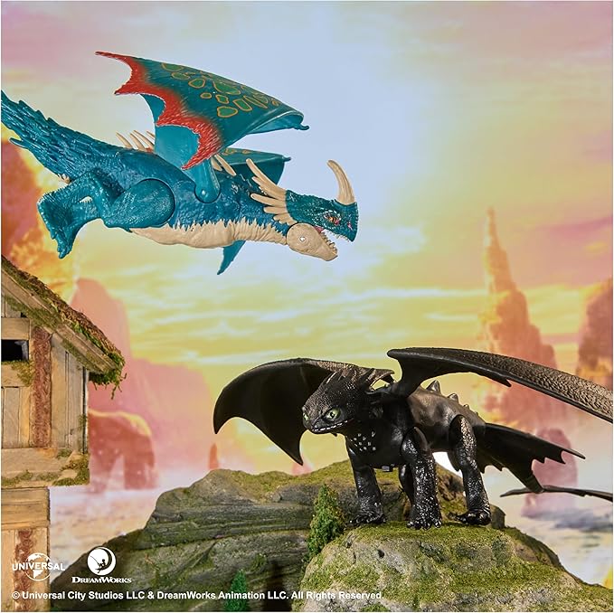 Dreamworks Dragons, Battle Dragons, Fire Blast Deadly Nadder, 10” Action Figure, Kids Toys for Boys & Girls Ages 4 and up