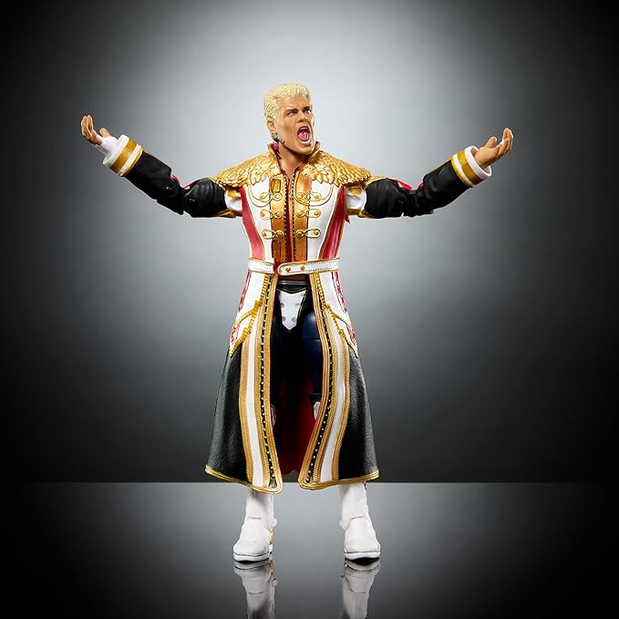 Mattel WWE Ultimate Edition Action Figure & Accessories Set, The American Nightmare Cody Rhodes 6-inch Collectible with 30 Articulation Points & Swappable Pieces
