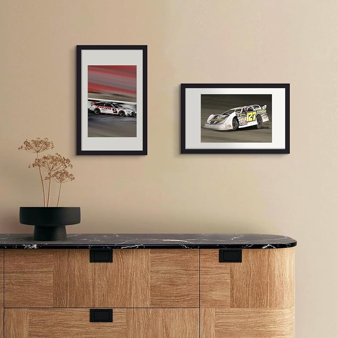 upsimples 8.5x14 Picture Frame,Display Pictures 7x10 with Mat or 8.5 x 14 Without, Wall Hanging License Frames, Black, 1 Pack