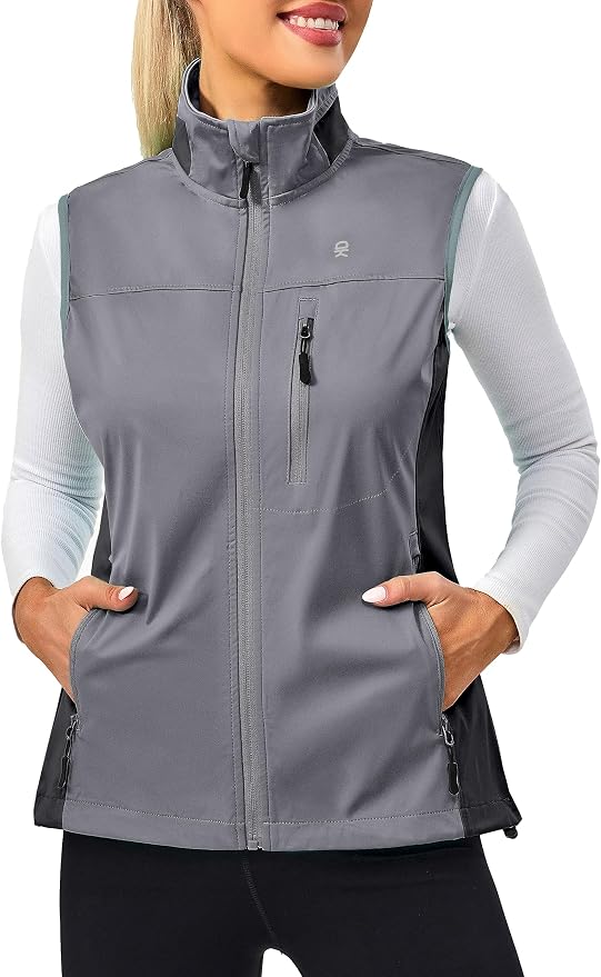 Little Donkey Andy Women's Lightweight Vest Windproof Sleeveless Jacket | Cycling Windproof Vest, Water-Repellent Stretch Shell, Lightweight Tennis Running Outerwear, Golf Hiking Workout Sleeveless