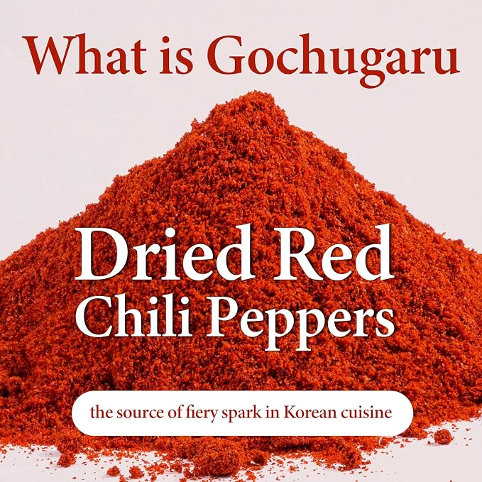 Wang Sun-Dried Fine Gochugaru for Kimchi | Red Pepper Flakes, Chilli Powder, 1 Pound