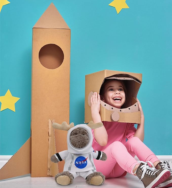 DolliBu Astronaut Dress Up Set for Teddy Bear Plush Toy - Astronaut Stuffed Animal Costume Outfit with Jacket, Helmet with Holes, and Pants, Create NASA Space Toys for Kids with Dress Up Set - Large