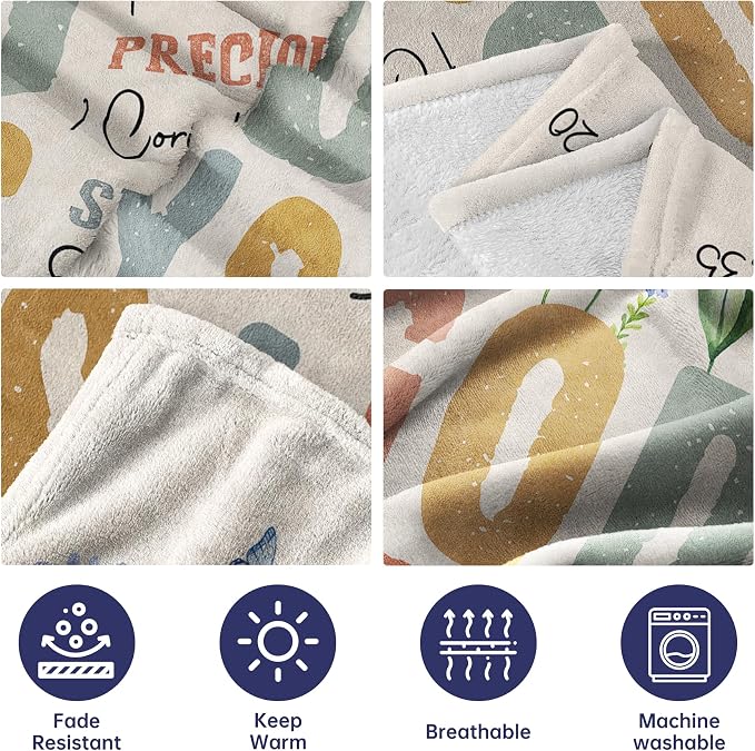 Gifts for Women, Birthday Inspirational Christian Blanket | Religious Birthday Gift for Women, Christian Blanket for Mom Sister Friend Girl, Baptism Confirmation Spiritual Gift for Her