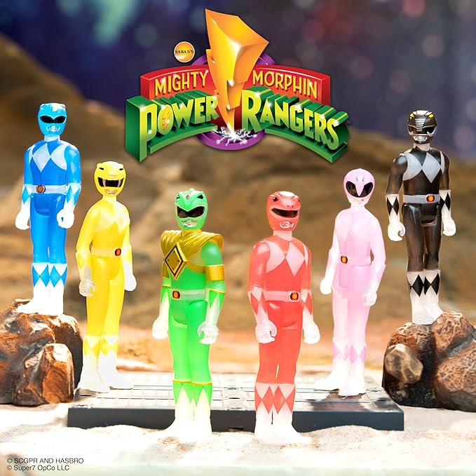 Super7 Mighty Morphin Power Rangers Blind Box Wave 01 - Blind Box Flat - Set of 12 Action Figures