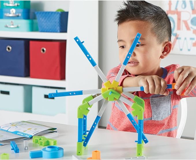 Learning Resources STEM Explorers Motioneering - 56 Pieces, Ages 5+STEM Toys for Kids, Brain Teaser Toys and Games, Kindergarten Games