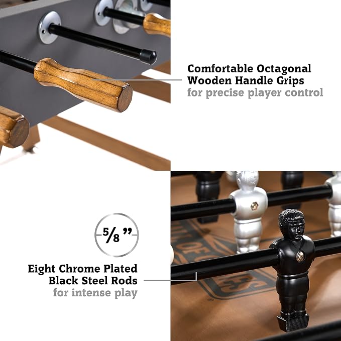 Hall of Games Foosball Tables Multiple Styles, Soccer with Durable & Stylish Designs with Tabletop Sports Soccer Balls, Perfect for Family Game Rooms | Multiple Styles