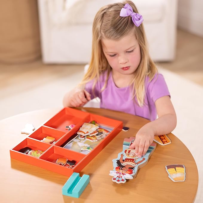 Melissa & Doug Disney Princess Moana Magnetic Dress-Up Wooden Doll Pretend Play Set (30+ pcs)