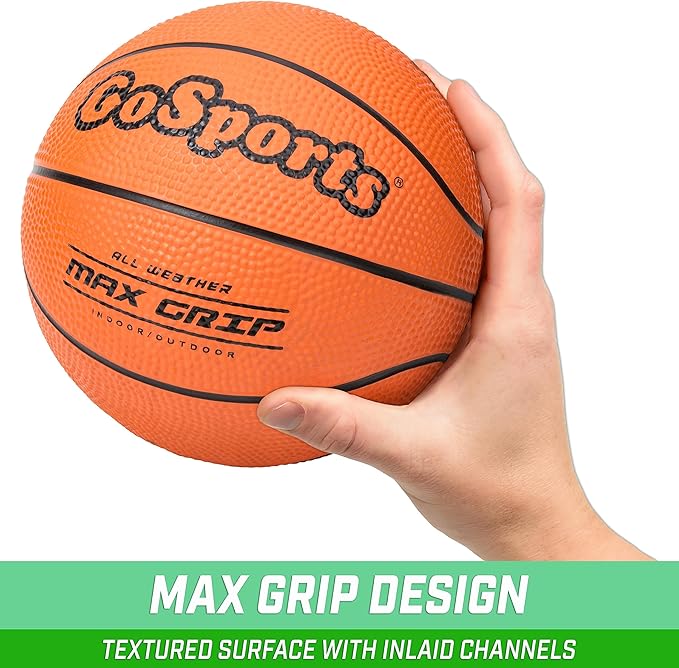 GoSports 7 Inch Mini Basketball 3 Pack with Premium Pump - Perfect for Mini Hoops or Training